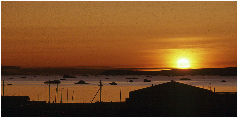 Sunset at Thule Air Base in 1992
